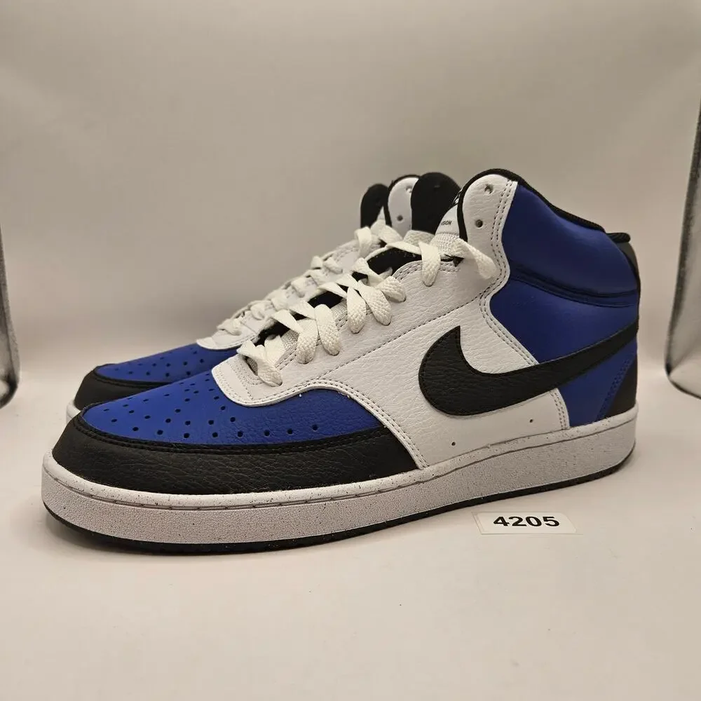 NIKE MEN'S 10.5 VISION COURT ROYAL BLUE MID TOP SNEAKER NWOB FQ8740-480